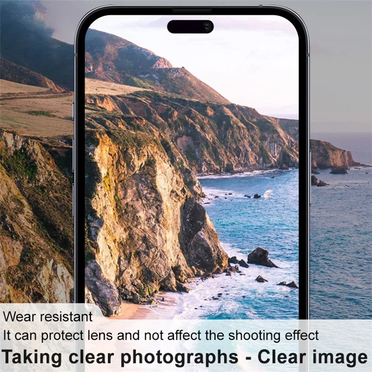 IMAK For iPhone 15 Pro / 15 Pro Max Tempered Glass Lens Protector Clear Integrated Lens Film + Acrylic Lens Cap