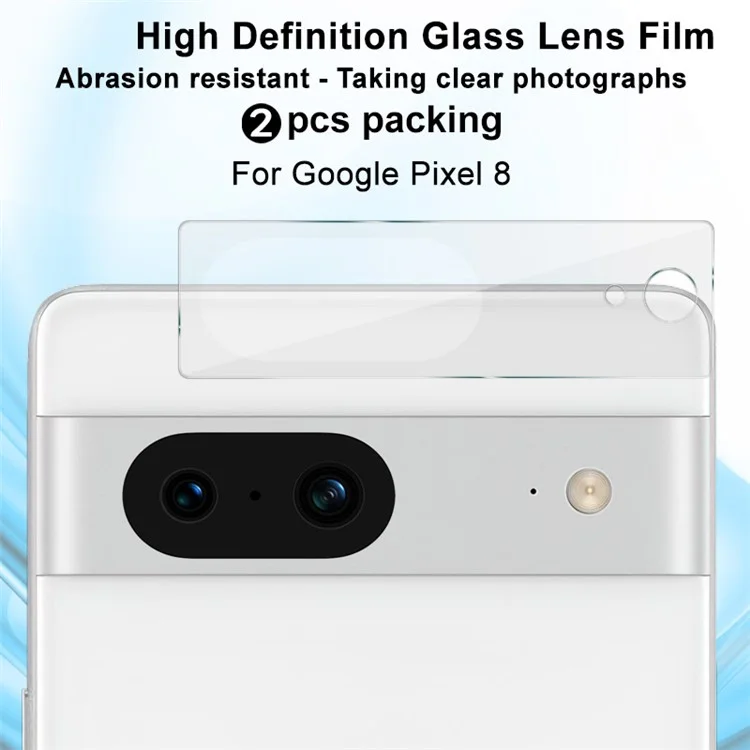 IMAK, набор из 2 шт. для защиты камеры Google Pixel 8, защитное закаленное стекло HD Clear для объектива телефона
