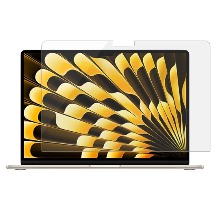 Para Macbook Air 15 pulgadas (2023) M2 A2941 / (2024) A3114 M3 Protector de Pantalla de Vidrio Templado 2.5D Borde Curvo Cobertura Total HD Película Transparente