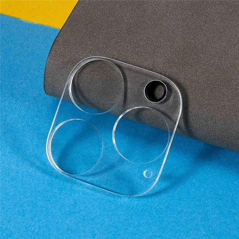 2 pièces pour iPhone 15 Pro Max / 15 Pro Protecteur d'objectif de caméra Verre trempé HD Bord incurvé en arc Film de protection d'objectif