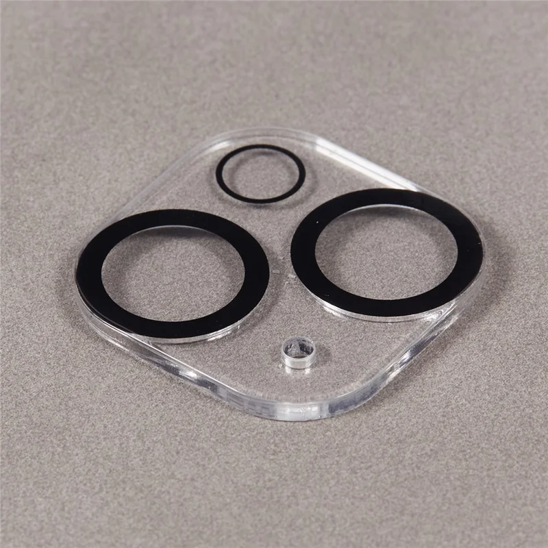 For iPhone 15 / 15 Plus Tempered Glass Camera Lens Protector Ultra Clear Anti-scratch Phone Lens Film - Black