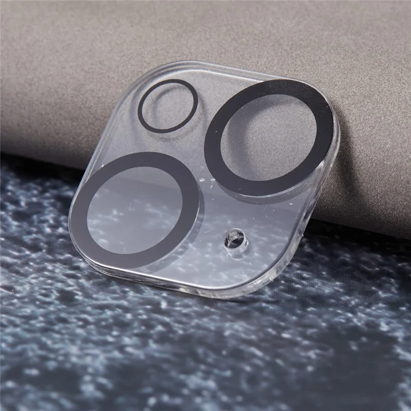 For iPhone 15 / 15 Plus Tempered Glass Camera Lens Protector Ultra Clear Anti-scratch Phone Lens Film - Black