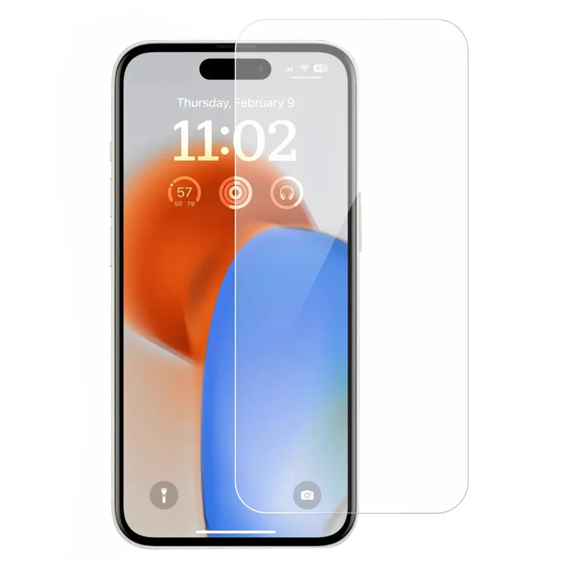 AMORUS Para iPhone 15 Pro Max Protetor de Tela de Vidro de Alta Alumínio-silício 2.5D Borda Curva Anti-explosão