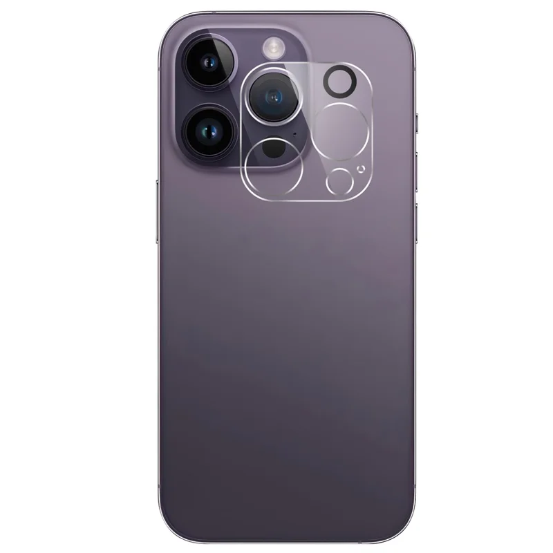 Pour iPhone 15 Pro Protecteur d'écran en verre trempé Pellicule anti-traces de doigts + Protecteur d'objectif de caméra