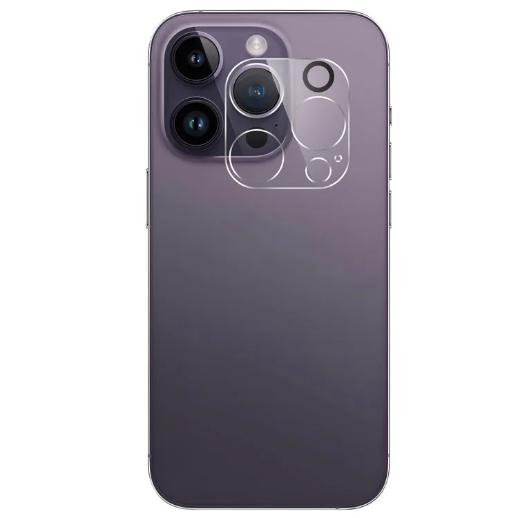 Para iPhone 15 Pro Max Anti-scratch Protector de pantalla de vidrio templado Ultra Clear Film + Protector de lente de cámara