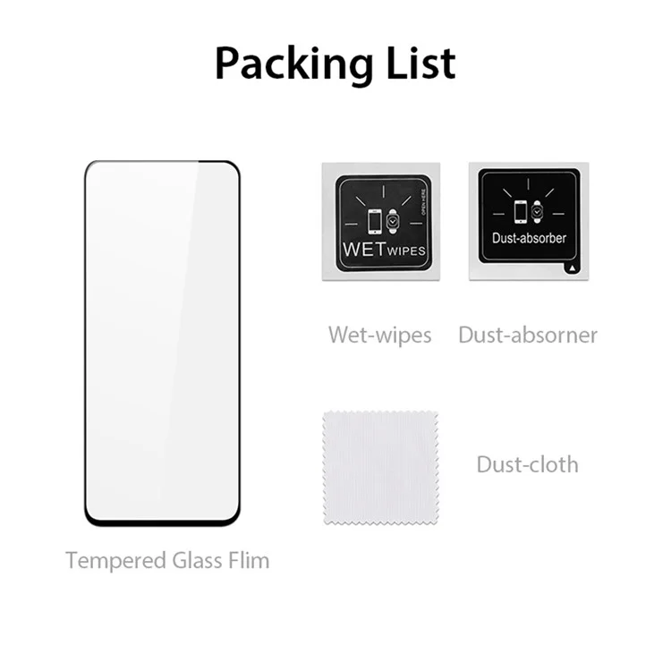 DUX DUCIS para Oppo A1 5G / A98 5G Película protectora de pantalla totalmente encolada de 0,33 mm HD Clear Tempered Glass (9D)