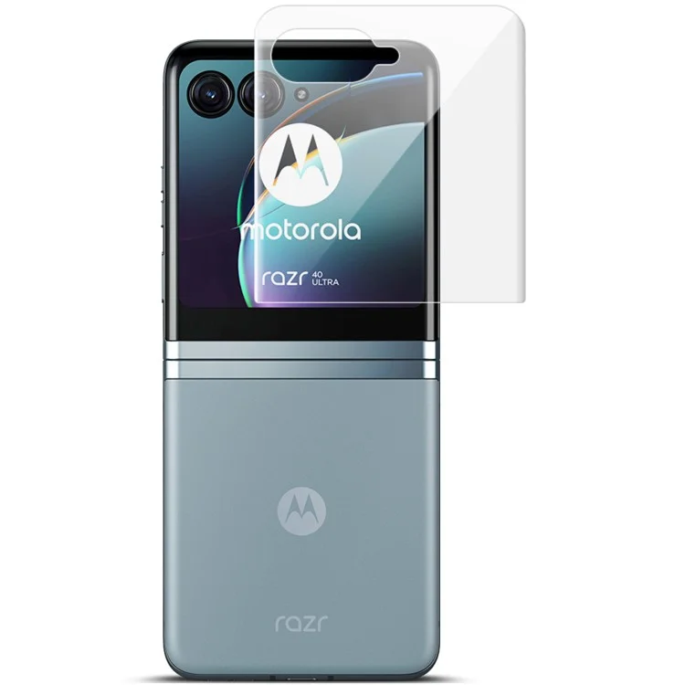 IMAK para Motorola Razr 40 Ultra 5G Película protectora de hidrogel III Cobertura completa Película de pantalla suave de TPU claro + Película protectora posterior Antiarañazos