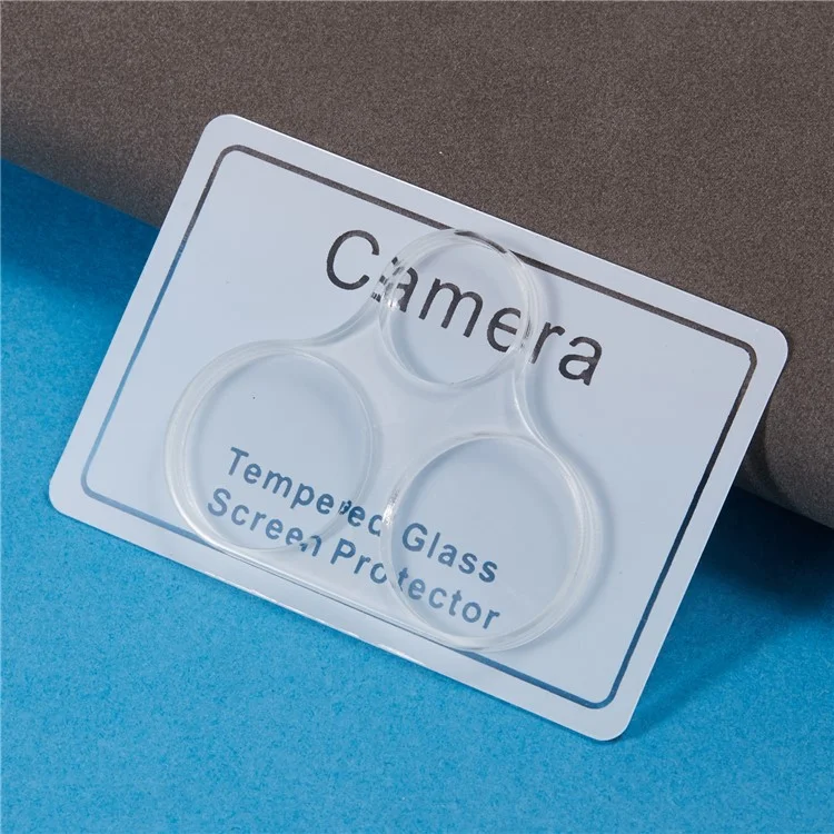 2Peças Para Xiaomi Redmi 12 4G / 12 5G (Global) / 12R 4G / Poco M6 Pro 5G Protetor de Lente da Câmera Película de Vidro Temperado Borda Curva 3D