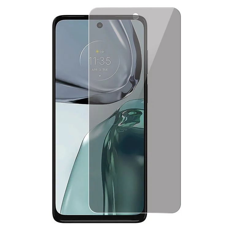 Pour Motorola Moto G62 5G 0.3mm Arc Edge Tempered Glass Anti-spy Screen Protector Full Covering Screen Film
