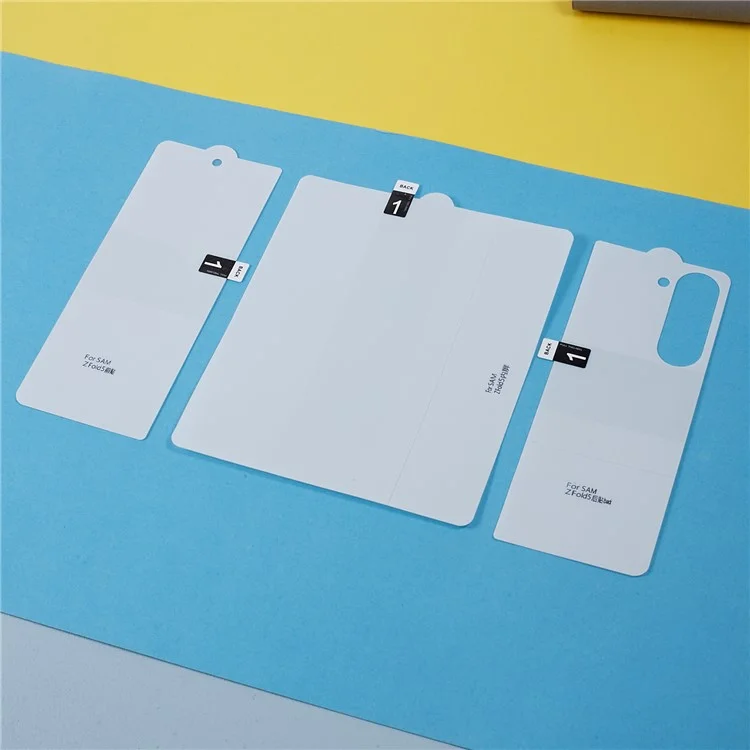 1 Set Front and Back Hydrogel Film for Samsung Galaxy Z Fold5 5G , TPU+PET Front Screen Protector + Back Cover