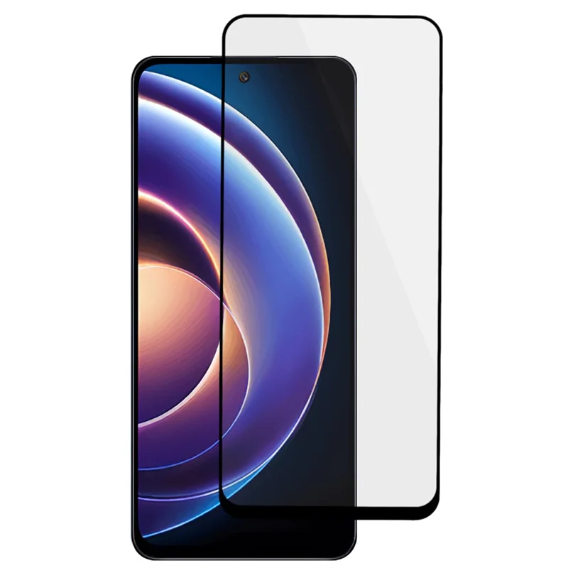 For Xiaomi Redmi 12R 4G Silk Printing Phone Full Screen Protector Tempered Glass Full Glue HD Clear Film