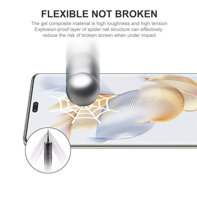 ENKAY HAT PRINCE For Honor 90 Pro Full Screen Cover Anti-Dust Full Glue TPE+PET+TPU Hydrogel Protector