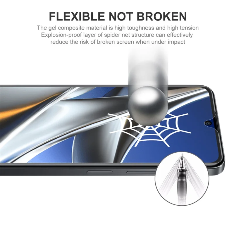 ENKAY HAT PRINCE 5PCS For Xiaomi Poco X5 Pro 5G / Redmi Note 12 Pro Speed 5G / Note 12 Pro 5G HD Clear TPE+PET+TPU Flexible Hydrogel Screen Film (Full Glue)