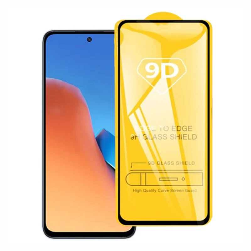 Für Xiaomi Redmi 12 4G / Redmi 12R 4G Smartphone Fullscreen-Schutzfolie mit Seitenklebung, Seidendruckprozess und 9D-gehärtetem Glas