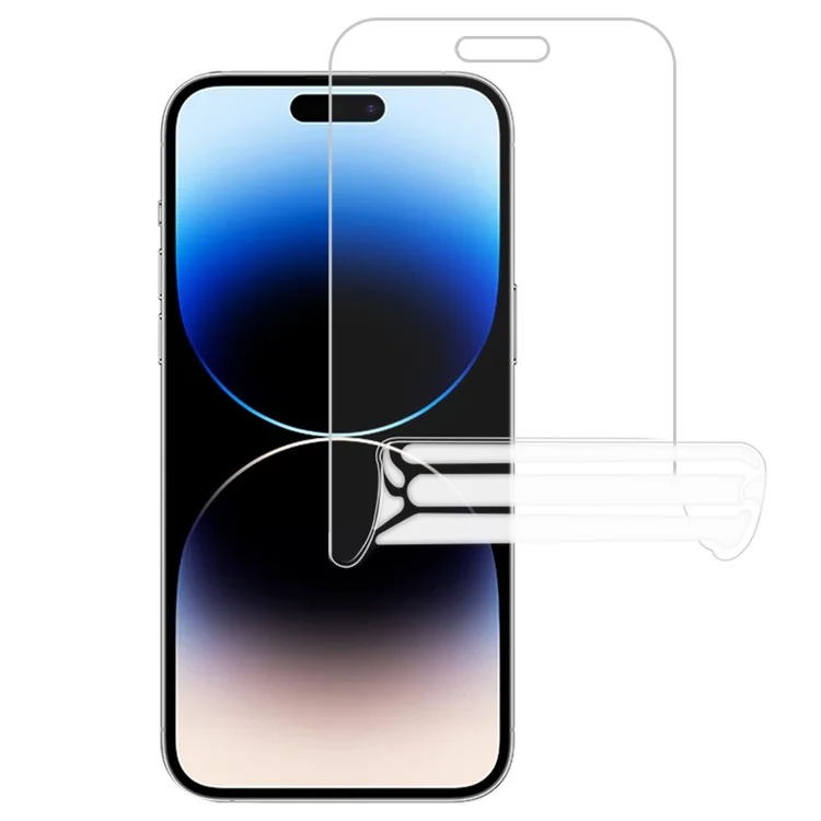 Screen Protector for iPhone 15 Pro Max / 15 Plus , Anti-Fingerprint Ultra Clear Soft Hydrogel TPU Full Coverage Film