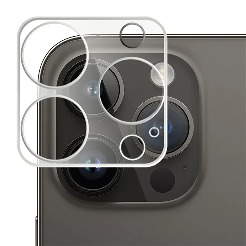 RURIHAI For iPhone 15 Pro / 15 Pro Max 3D Camera Lens Protector High Aluminum-silicon Glass Phone Lens Film