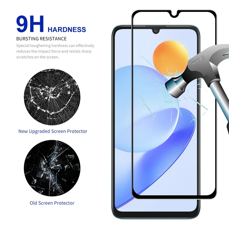 ENKAY HAT PRINCE 2Pcs Clear Screen Protector for Huawei nova Y71 4G / Enjoy 60 , Silk Printing 9H High Aluminium-silicon Glass 0.26mm 2.5D Film