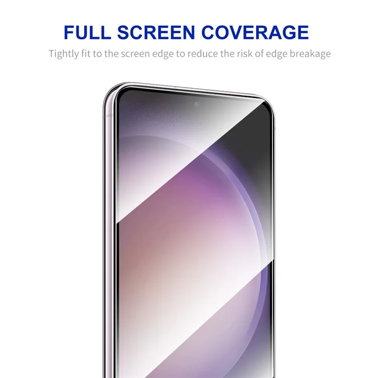 ENKAY HAT PRINCE 2Stück für Samsung Galaxy S23 FE Vollbildschirmschutz Seidendruckverfahren 9H 2,5D High Aluminium-Silizium-Glas 0,26 mm Film