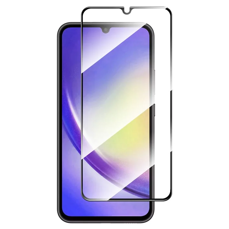 ENKAY HAT PRINCE For Samsung Galaxy A24 4G (162.1 x 77.6 x 8.3mm) High Aluminium-silicon Glass HD Screen Protector 0.26mm 2.5D Silk Printing Film