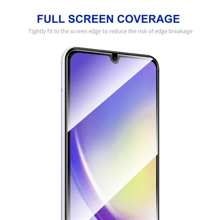 ENKAY HAT PRINCE 5Pcs High Aluminium-silicon Glass Film for Samsung Galaxy A24 4G (162.1 x 77.6 x 8.3mm) Silk Printing 9H 2.5D Screen Protector