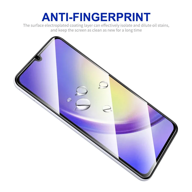 ENKAY HAT PRINCE 2Pcs for Samsung Galaxy A24 4G (162.1 x 77.6 x 8.3mm) Silk Printing 2.5D High Aluminium-silicon Glass Screen Protector