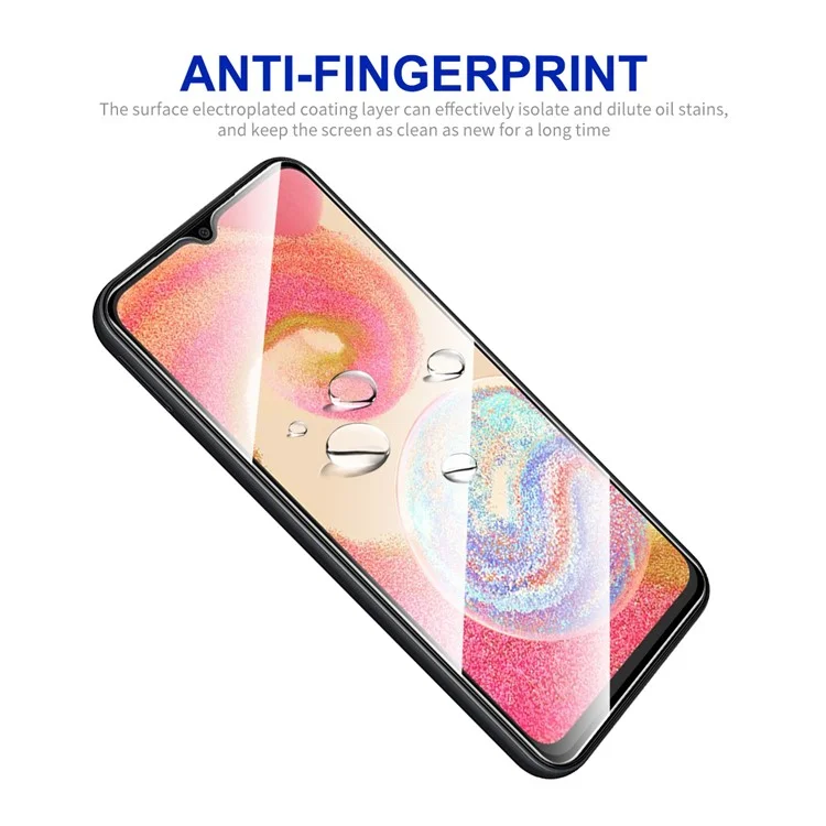 ENKAY HAT PRINCE 5Pcs for Samsung Galaxy A04e 4G / F04 4G / M04 4G Silk Printing Film 2.5D High Aluminium-silicon Glass Screen Protector