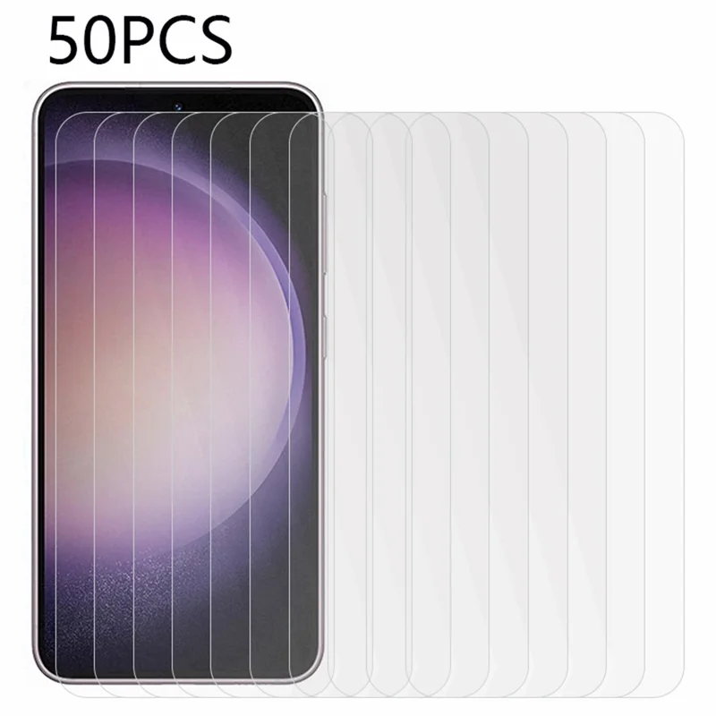 50PCS For Samsung Galaxy S23 FE HD Clear Tempered Glass Screen Protector Anti-Explosion Phone Screen Film