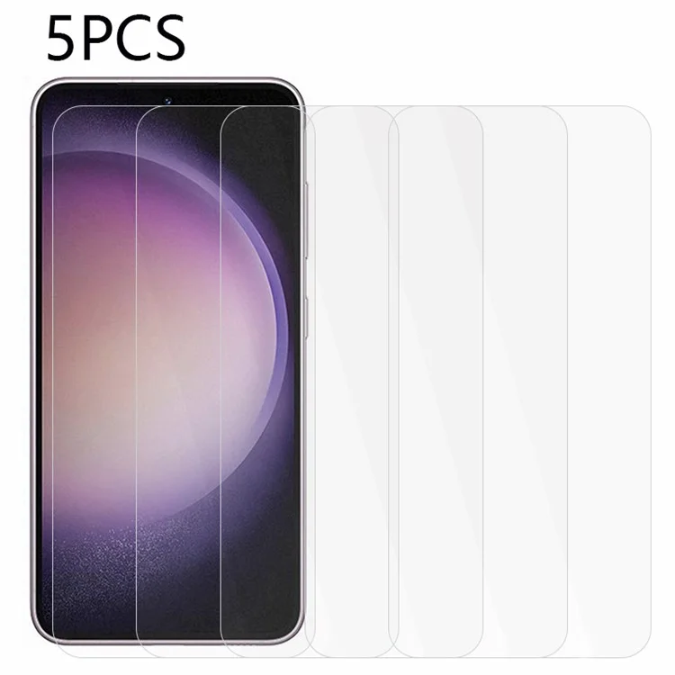 5 шт. Закаленное стекло для Samsung Galaxy S23 FE, высокоточный защитный экран для телефона