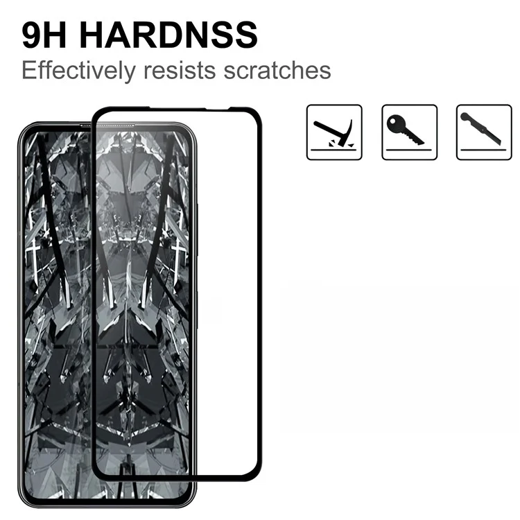 Für Asus Zenfone 10 5G Vollklebender HD-Klar-Displayschutz Schwarzer Rand AGC-Glas-Displayschutzfolie