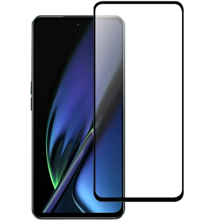Protector de pantalla de alta sensibilidad para Oppo K11x 5G, borde negro, película de protección de pantalla de vidrio AGC de pegado completo