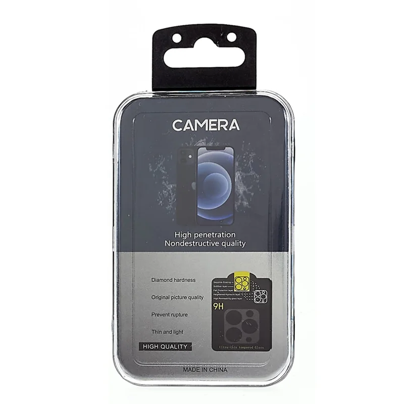 Camera Lens Protector for iPhone 15 Pro / 15 Pro Max , Silk Printing Tempered Glass Rear Camera Lens Cover Film