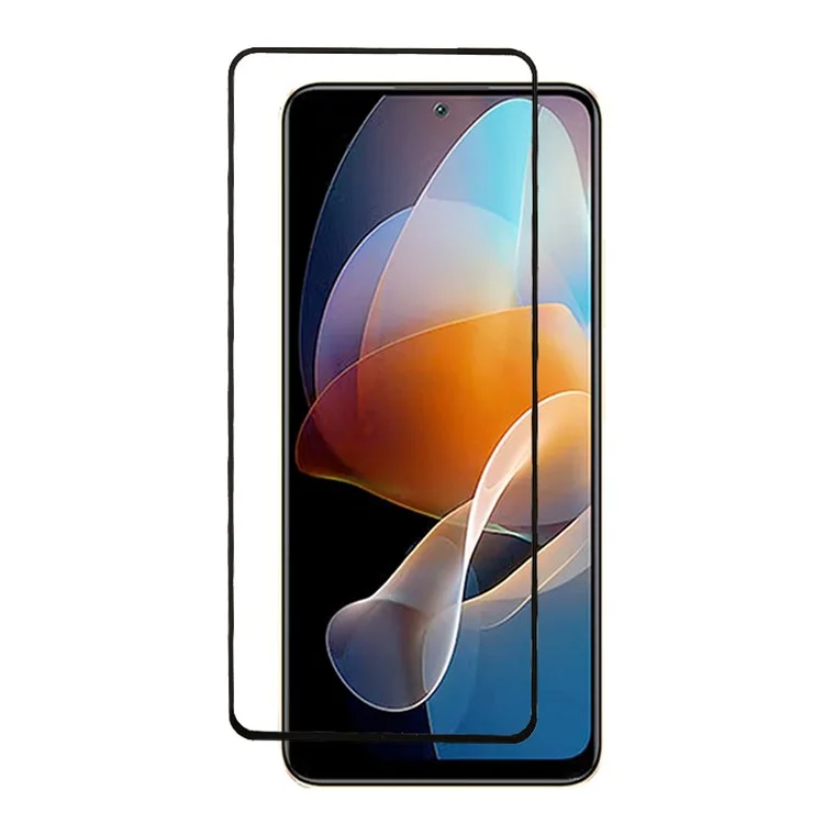 Pour Xiaomi Redmi Note 12R Pro 5G Tempered Glass Film Full Glue Electroplated Silk Printing Full Screen Protector