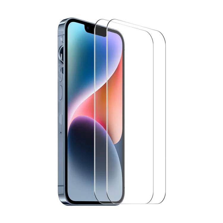 ENKAY HAT PRINCE 2Pcs 9H 2.5D Filme para iPhone 15 Plus Alto Alumínio-silício Vidro 0,26mm Protetor de Tela