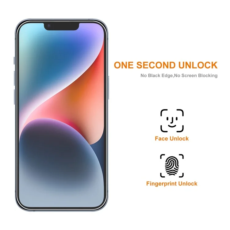 ENKAY HAT PRINCE 10Pcs 0,26mm Protetor de Tela para iPhone 15, Vidro de Sílica de Alumínio 9H 2,5D Anti-impressões Digitais