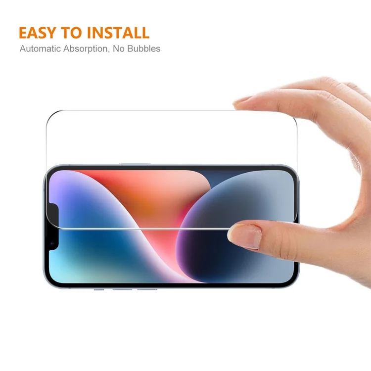 ENKAY HAT PRINCE 10Pcs 0,26mm Protetor de Tela para iPhone 15, Vidro de Sílica de Alumínio 9H 2,5D Anti-impressões Digitais