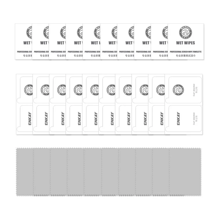 ENKAY HAT PRINCE 10Pcs 0,26mm Protetor de Tela para iPhone 15, Vidro de Sílica de Alumínio 9H 2,5D Anti-impressões Digitais