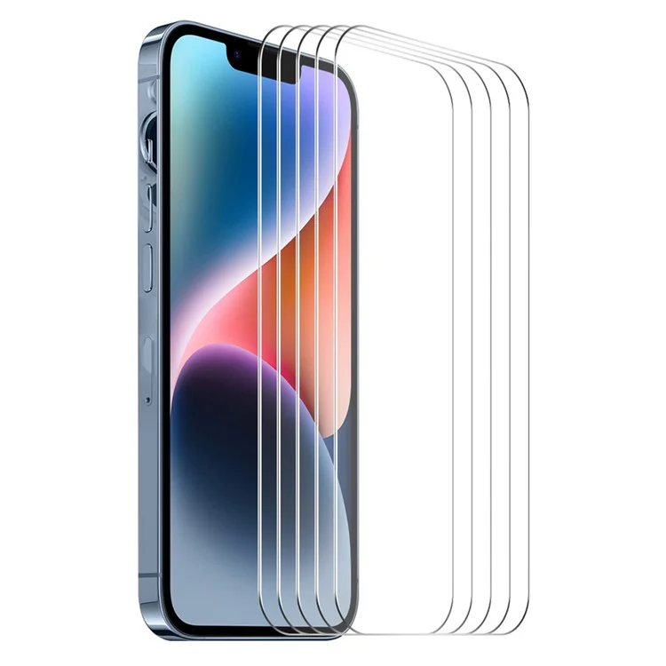 ENKAY HAT PRINCE 5Pcs para iPhone 15 0,26 mm 9H Película de vidro de alta alumina-silício 2,5D Protetor de tela