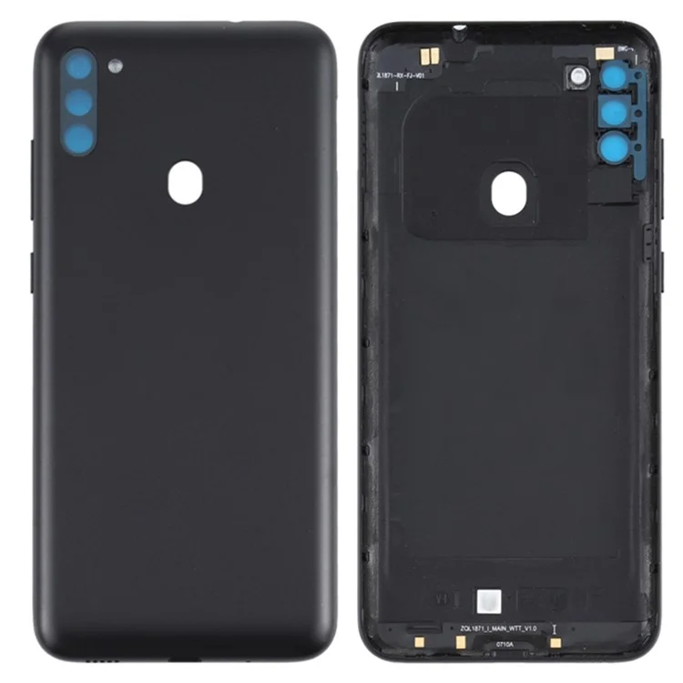 For Samsung Galaxy M11 M115 Battery Housing with Camera Lens Cover - Black