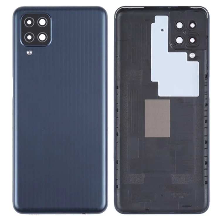For Samsung Galaxy M12 M127 Battery Housing with Camera Lens Cover - Black