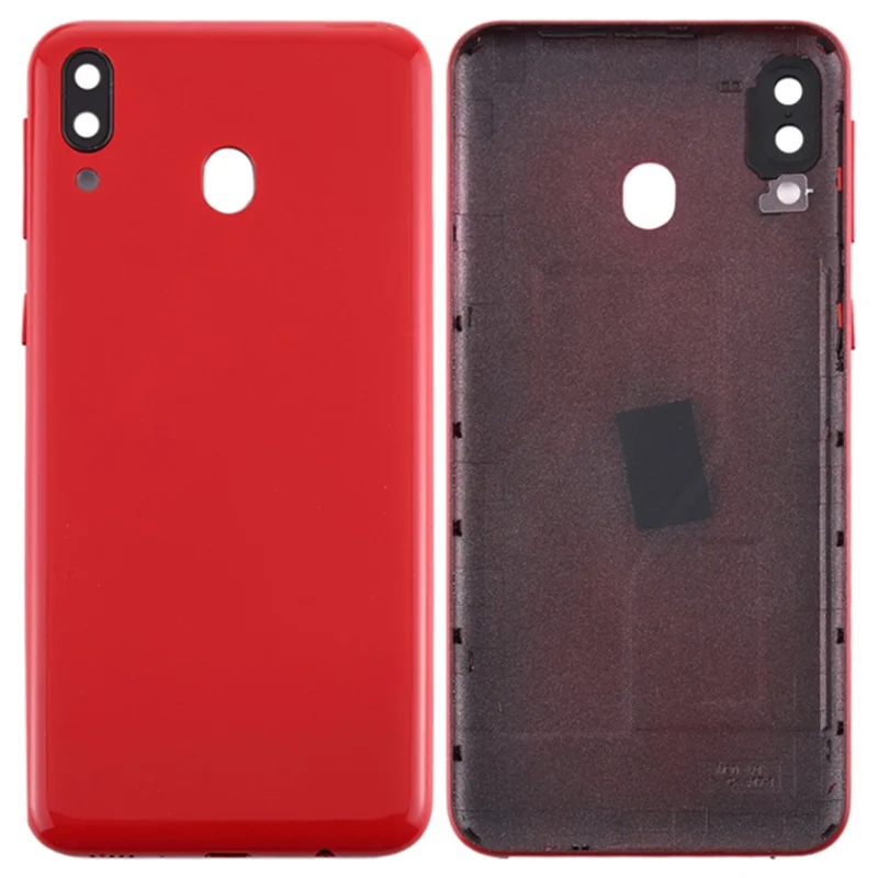 For Samsung Galaxy M20 M205 Battery Housing with Camera Lens Cover - Red