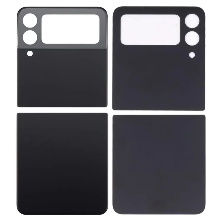 Pour Samsung Galaxy Z Flip3 5G F711 Couvercle de batterie de boîtier arrière Pièce de remplacement (sans logo) - Noir