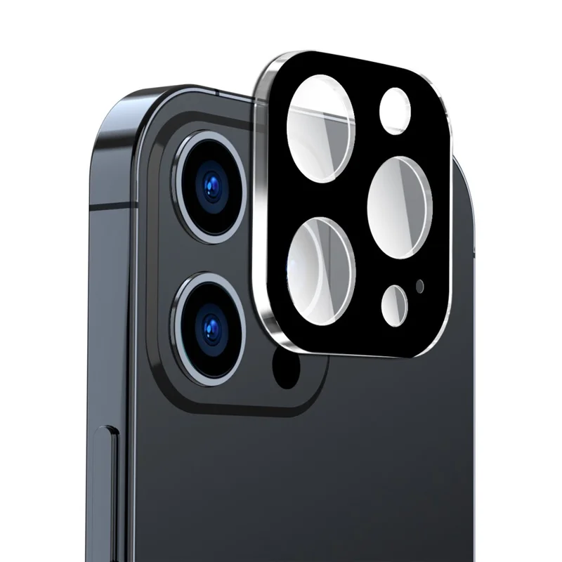 ENKAY HAT PRINCE For iPhone 15 Pro / 15 Pro Max Seda Impresión Película Protectora de Lente de Cámara Cobertura Completa Vidrio Templado Protector de Lente