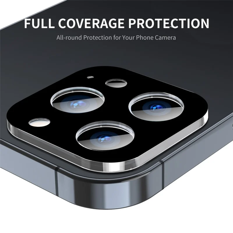 ENKAY HAT PRINCE For iPhone 15 Pro / 15 Pro Max Seda Impresión Película Protectora de Lente de Cámara Cobertura Completa Vidrio Templado Protector de Lente