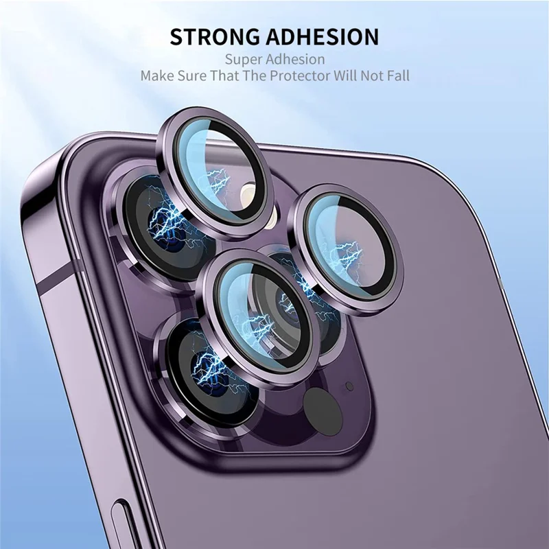 ENKAY HAT PRINCE 1 Set Pour iPhone 15 Pro / 15 Pro Max AR Ultra Clear Camera Lens Protector Tempered Glass+Aluminum Alloy Lens Film - Argent
