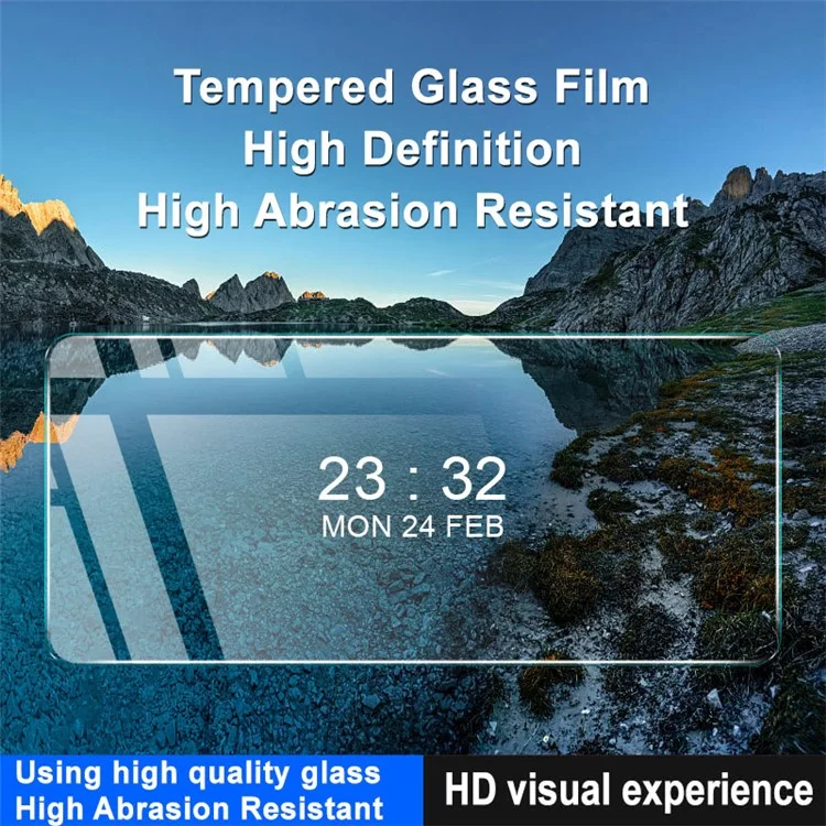 IMAK H Series For Xiaomi Redmi 12 4G Tempered Glass Anti-scratch Film Explosion-proof Phone Screen Protector