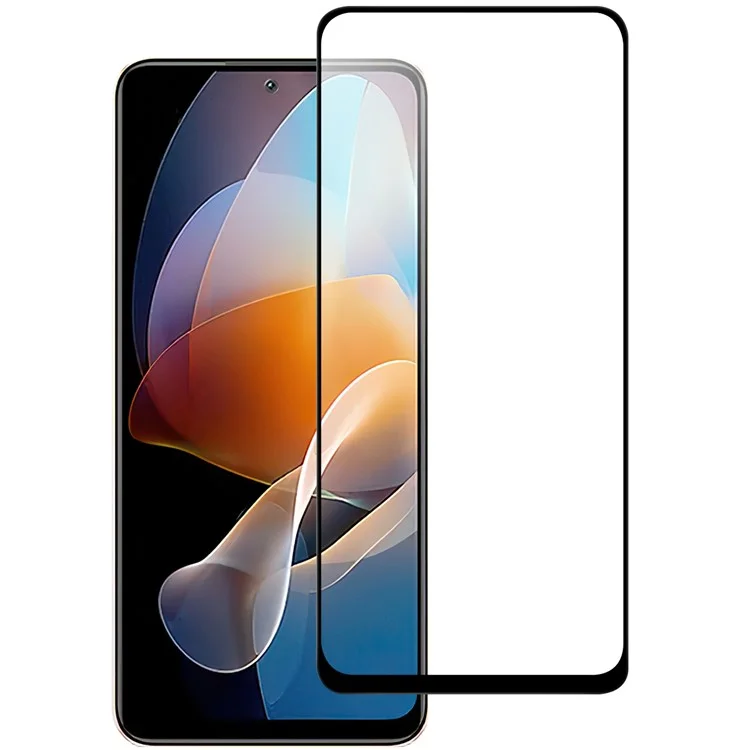 For Xiaomi Redmi Note 12R Pro 5G Black Edge Full Glue Phone Screen Film AGC Glass Screen Covering Protector