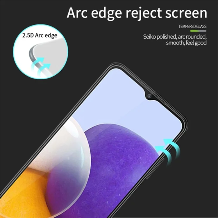 For Samsung Galaxy A25 5G (Global) (161.0 x 76.5 x 8.3mm) Silk Printing Tempered Glass Full Glue Phone Full Screen Protector