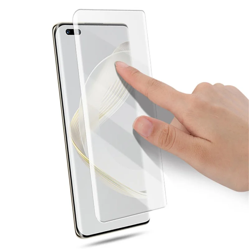 AMORUS Protector de Pantalla para Huawei nova 11 Pro / nova 11 Ultra, Película de Vidrio Templado 3D Curvada de Cobertura Completa con Pegamento UV