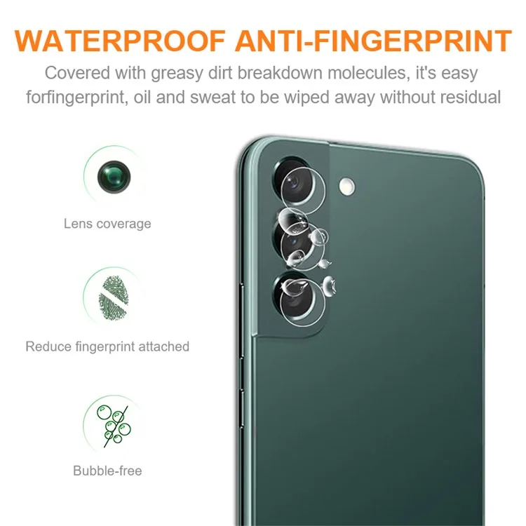 AMORUS For Samsung Galaxy S23 Tempered Glass Rear Lens Film Camera Lens Protector Set - Transparent