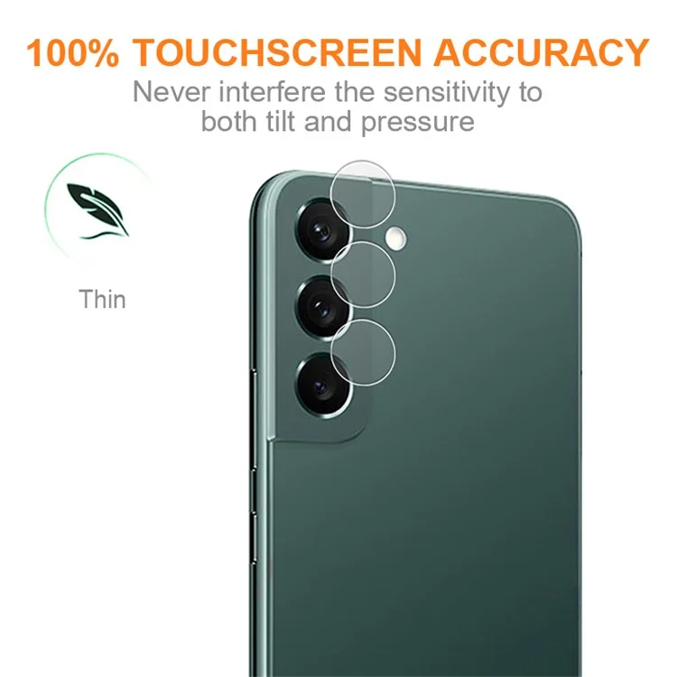 AMORUS For Samsung Galaxy S23 Tempered Glass Rear Lens Film Camera Lens Protector Set - Transparent
